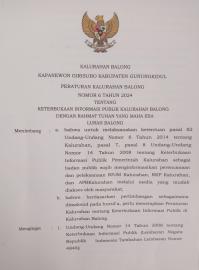 PERATURAN KALURAHAN BALONG NOMOR 6 TAHUN 2024